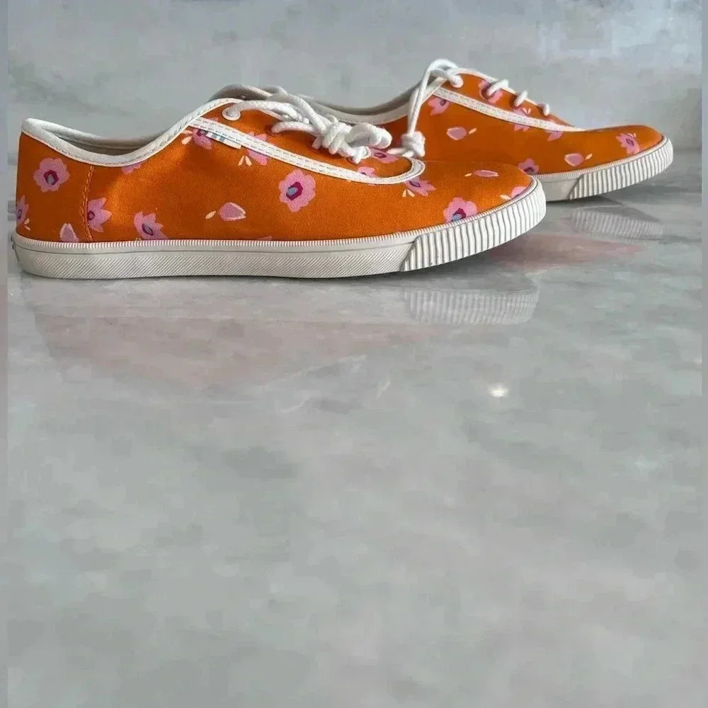 TOMS 7.5 in box Carmel Persimmon Spring Flower print shoe - Picture 2 of 9